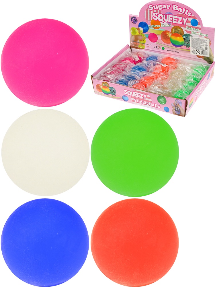 Антистресс-мялка Мячик (в шоу-боксе цвет микс микс) ( Арт. ИК-7729) кратно 24