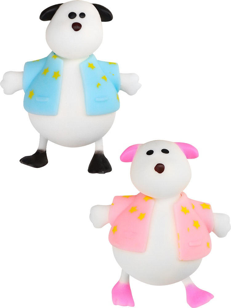 Антистресс-мялка Собаки, 9х8,со съемной одежкой,цвет микс (Арт.ИК-5809),кратно 12