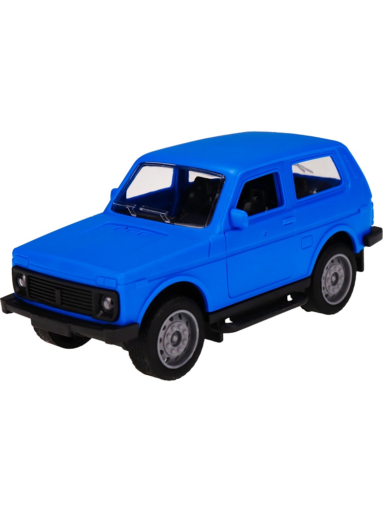 Машинка инерционная (13,5х6х6,5 см, синий, откр. двери) в пакете (Арт. ИК-0857)