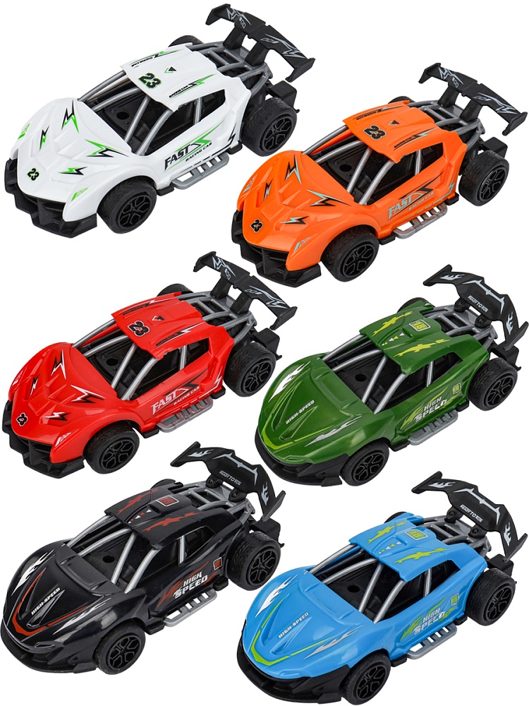 Машинка инерционная (5,6х11,3х3,5 см, цвет микс, в пакете)(Арт. И-5441)