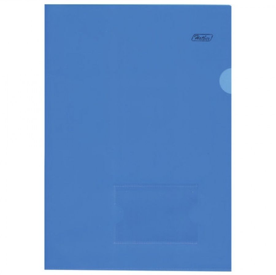 Папка-уголок с карманом для визитки А4 Синяя AGкм4_00102(V246955) (Фото 1)
