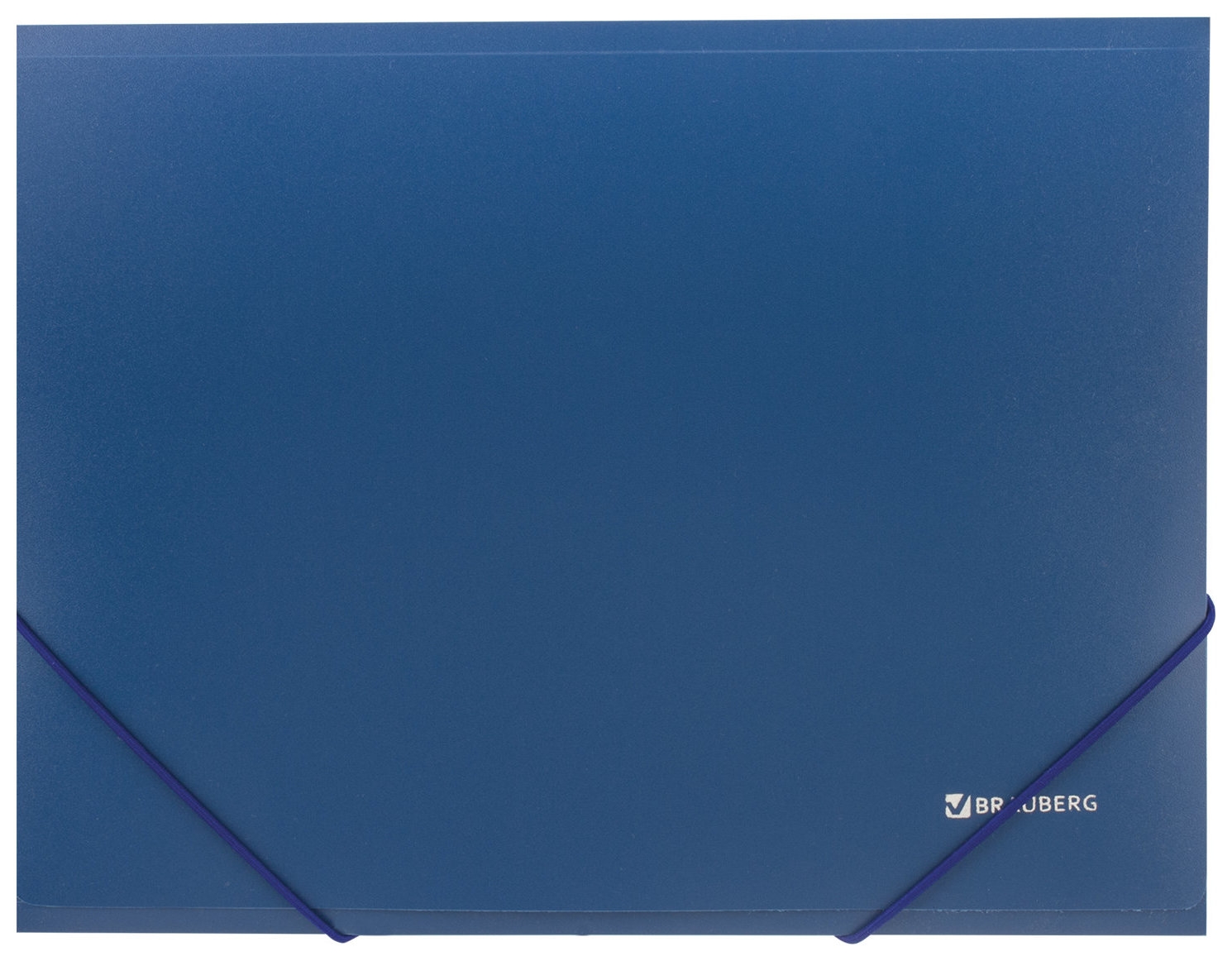 Папка на резинках Стандарт синяя до 300 листов, 0,5мм, 221623 BRAUBERG