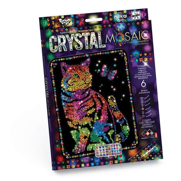 Набор креативного тв-ва Crystal Mosaic Кот с бабочкой (Вид 1)