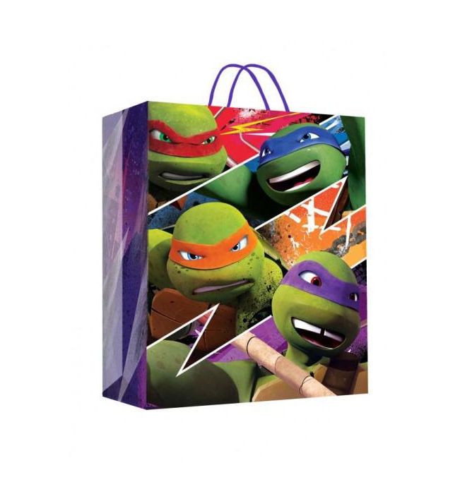 Пакет подарочный МАТОВЫЙ xl,черепашки,140 гр/м2 ЧУДО ПРАЗДНИК PXL-109940-NT (60) (Вид 2)
