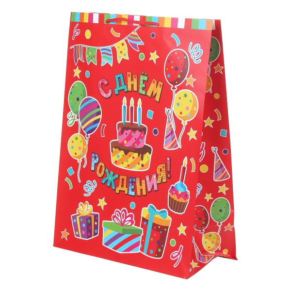 Пакет подарочный МАТОВЫЙ xl,тортик,140 гр/м2 ЧУДО ПРАЗДНИК PXL-122091-HBZ5