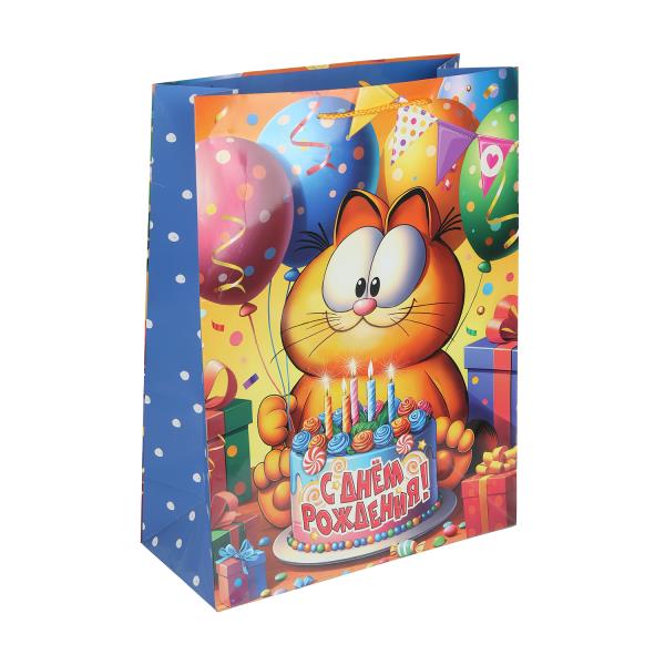 Пакет подарочный глянцевый xl,рыжий Кот,140 гр/м2 ЧУДО ПРАЗДНИК PXL-130534-GF