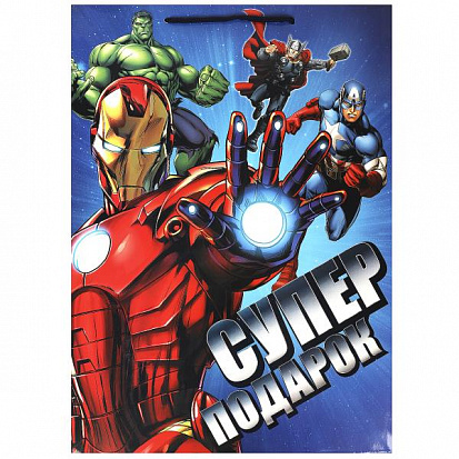 Пакет подарочный глянцевый xl,супергерои,140 гр/м2 ЧУДО ПРАЗДНИК PXL-97427-SH (60) (Вид 2)