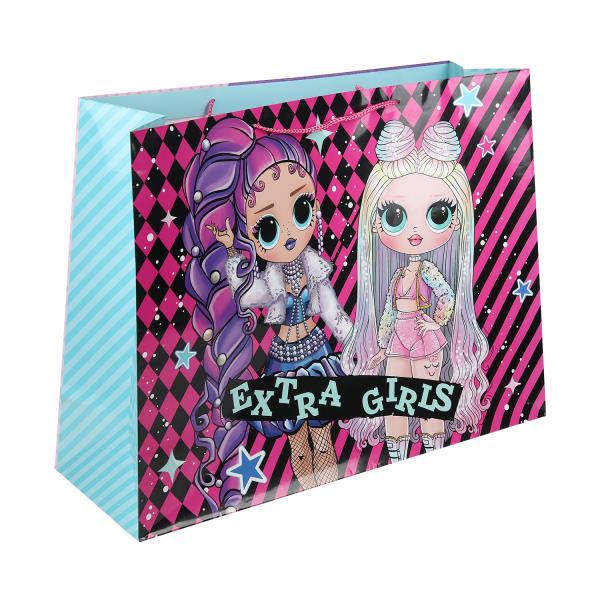 Пакет подарочный глянцевый xxxl, супер девочки,190 гр/м2 ЧУДО ПРАЗДНИК PXXXL-92072-OM (60)