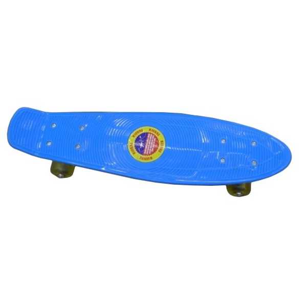 Скейтборд пластик, колеса PU, крепления алюмин, 5 цветов