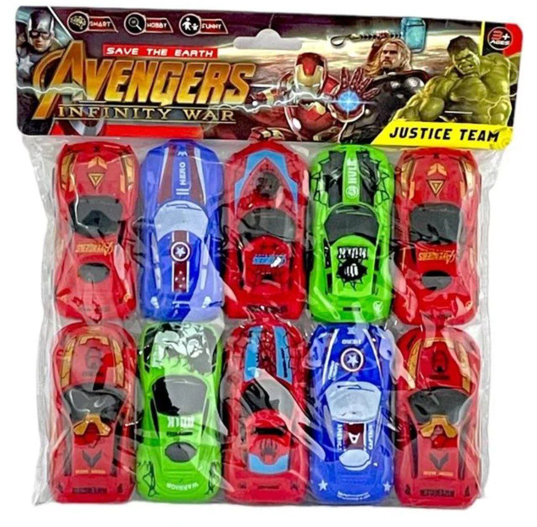 Набор машинок Avengers из 10-ти  штук.21,5*22 см.1/288.Арт.9311-201A (Вид 1)