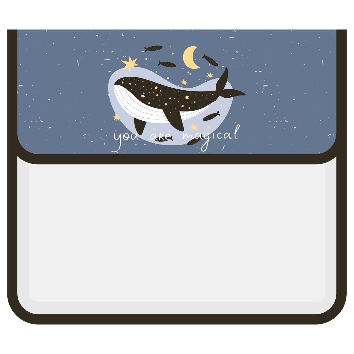 Папка для тетрадей 1 отделение, ArtSpace The Magic Whale, А5, пластик, на липучке