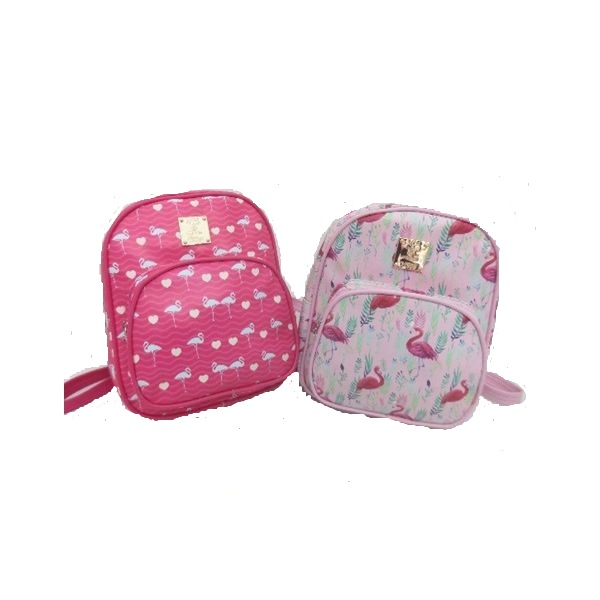 Рюкзак розовый фламинго,21*24 см,3 цвет микс