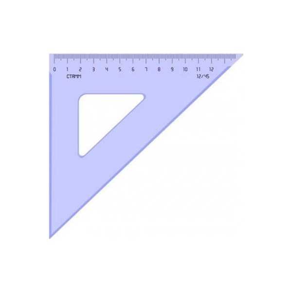 Треугольник пластик. 45°/120мм. (Стамм)