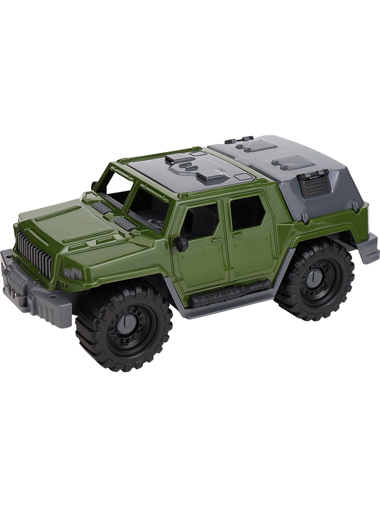 Джип Альфа Военный патруль (с тентом, хаки)  (арт. И-8926)
