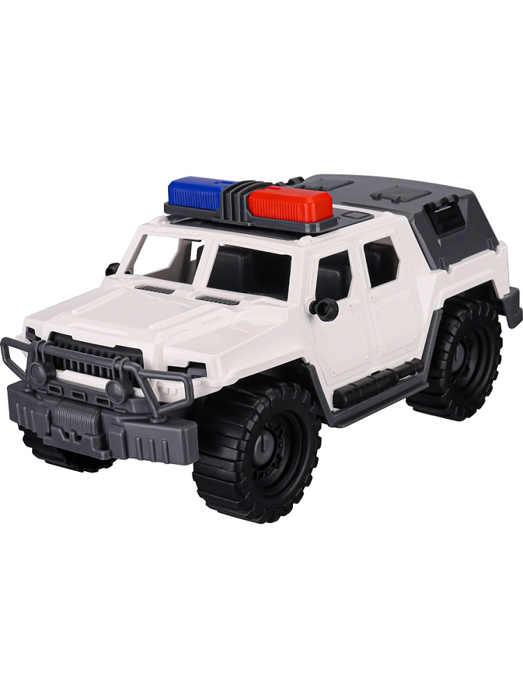 Джип Альфа Полиция ( с тентом, белый)  (арт. И-8928)