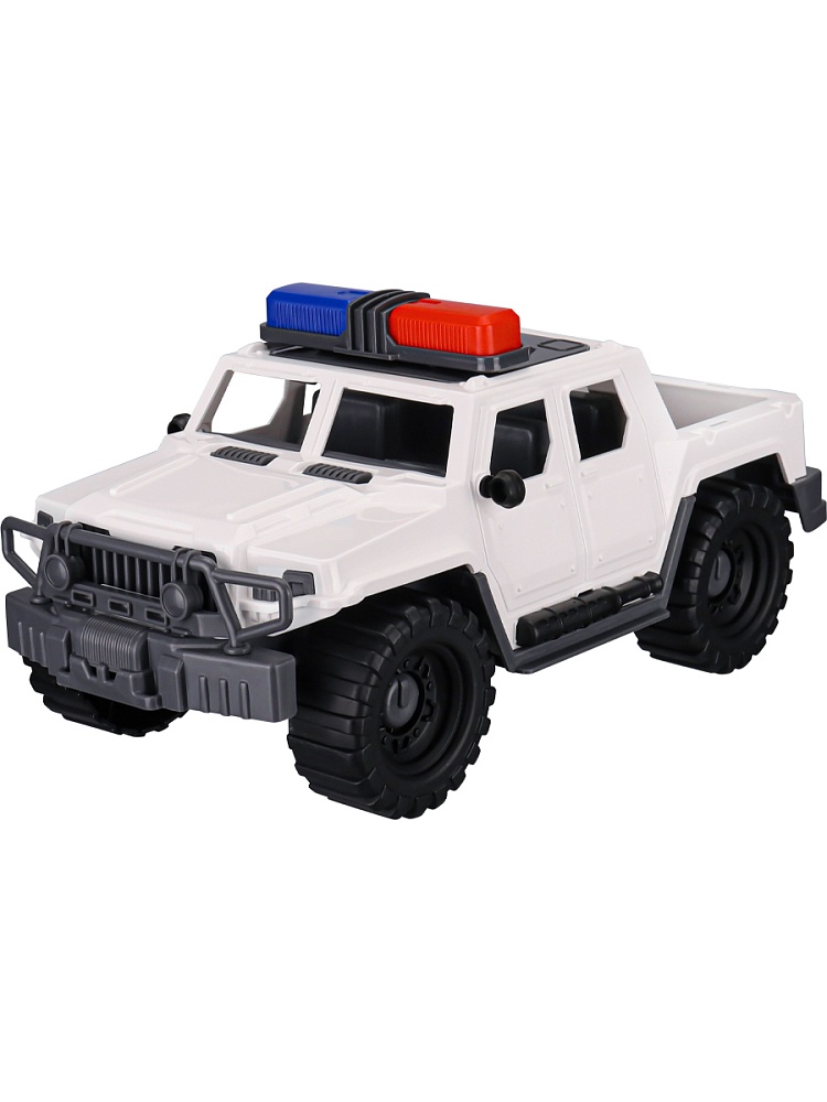Джип Альфа Полиция (без тента, белый)  (арт. И-8929)