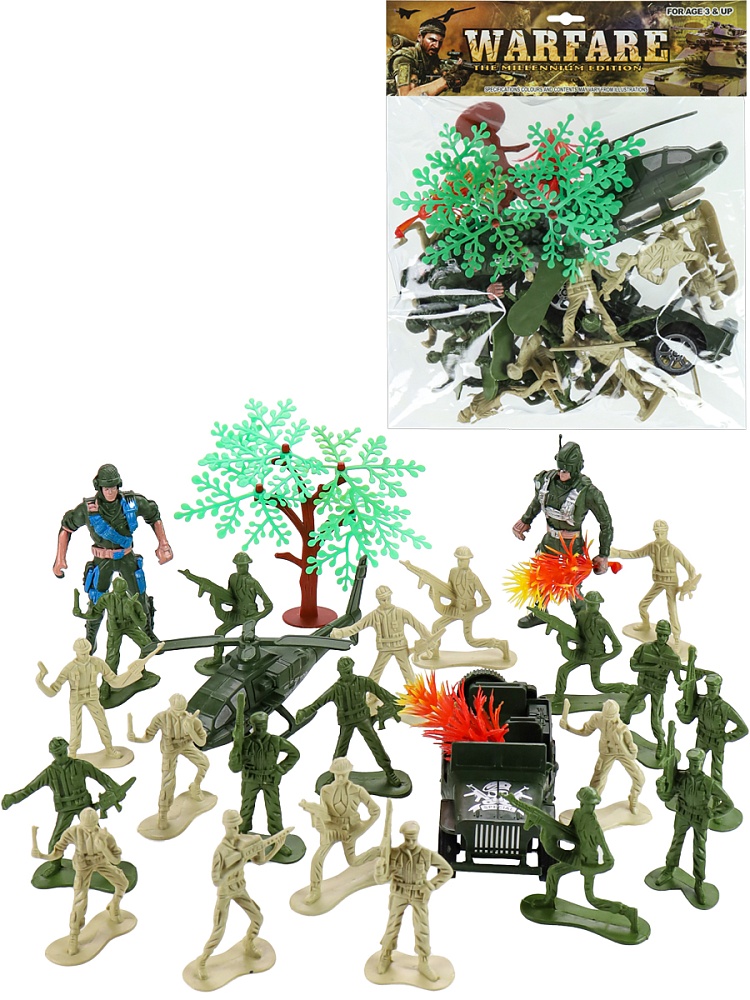 Игровой набор Армия(26 предметов, в пакете)(9,5х4,5х4 см) ( Арт. 1961338)