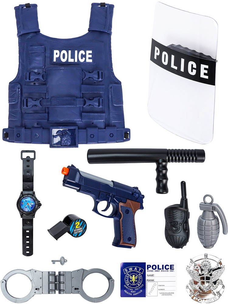 Игровой набор Полиция (60х6,5х34 см) (11 предметов, свет, звук, в коробке)    (арт.Y11813240)