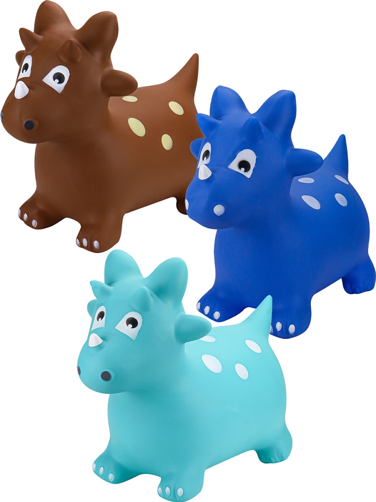 Игрушка-прыгун Динозаврик с рогом 58*48*29 см (2 цвета микс, 1300г, в пакете) ( Арт. И-2037)