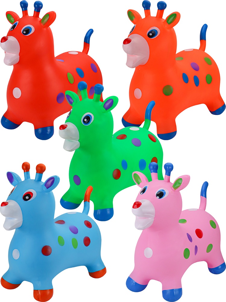 Игрушка-прыгун Козлик с рожками 58*48*29 (5 цветов микс, 1300г, в пакете) ( Арт. И-2038)