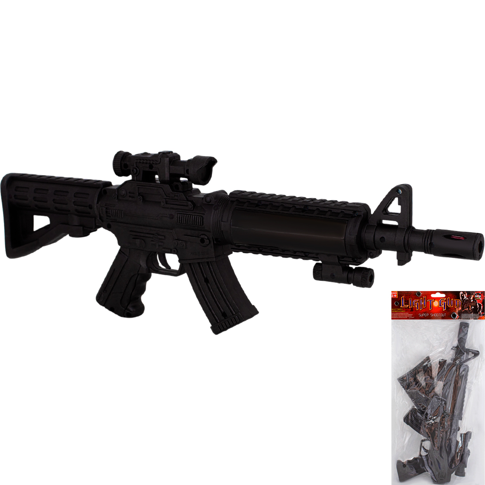 Автомат на батарейках YS-519A свет, звук в пак.