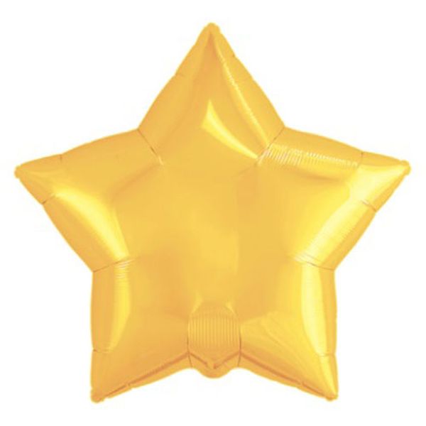 Шар Agura Звезда Светлое золото однотон (21д, 50см, 25ш) 753217