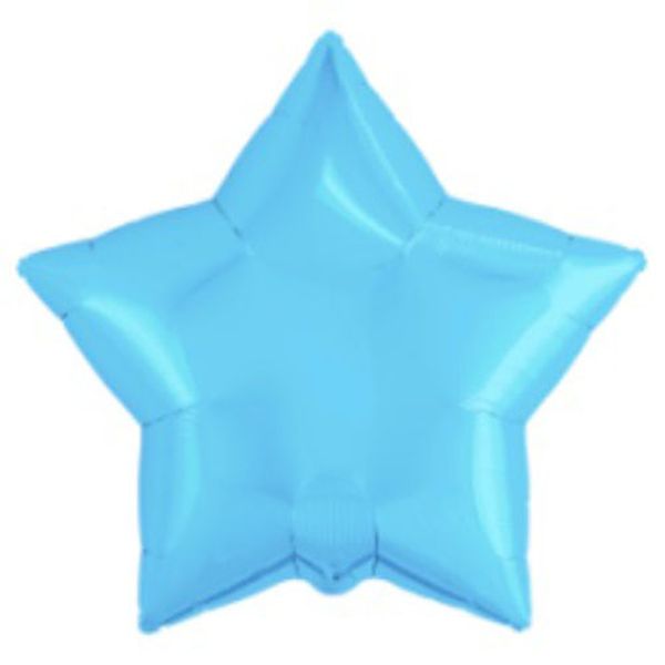 Шар Agura Звезда Холодный голубой однотон (21д, 50см, 25ш) 753170 (Вид 1)