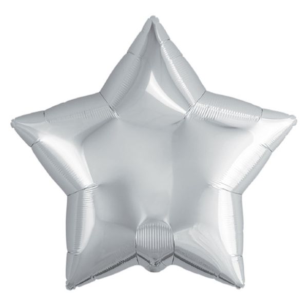 Шар Agura Звезда серебро (21/53 см., в уп. 25 шт.) 750322 (Вид 1)