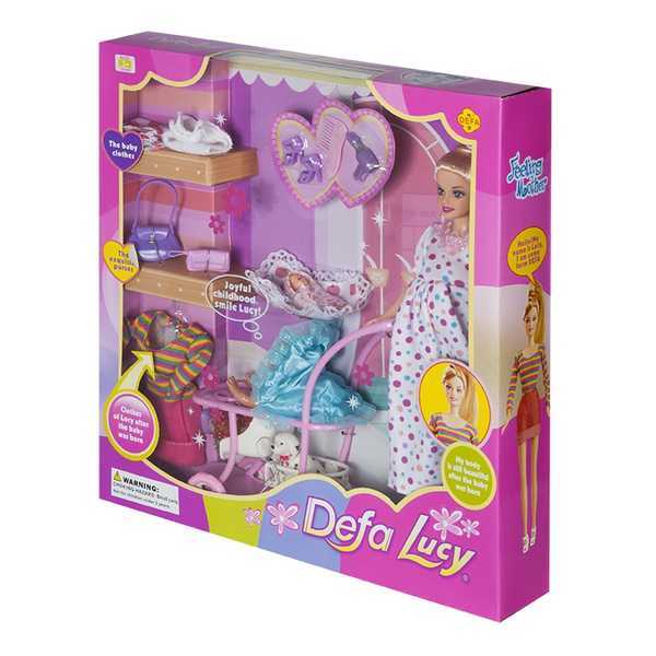 Набор кукол DEFA Lucy Модная семья (в комплекте коляска и аксессуары) (10702070/211217/0044760/1,  (Вид 2)
