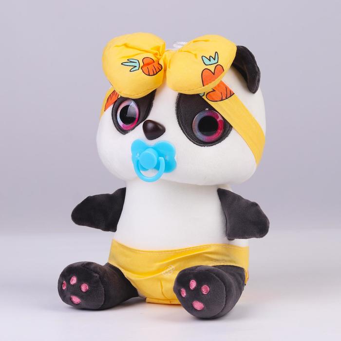 Мягкая игрушка Панда с соской цвет МИКС   5142367 (Вид 1)