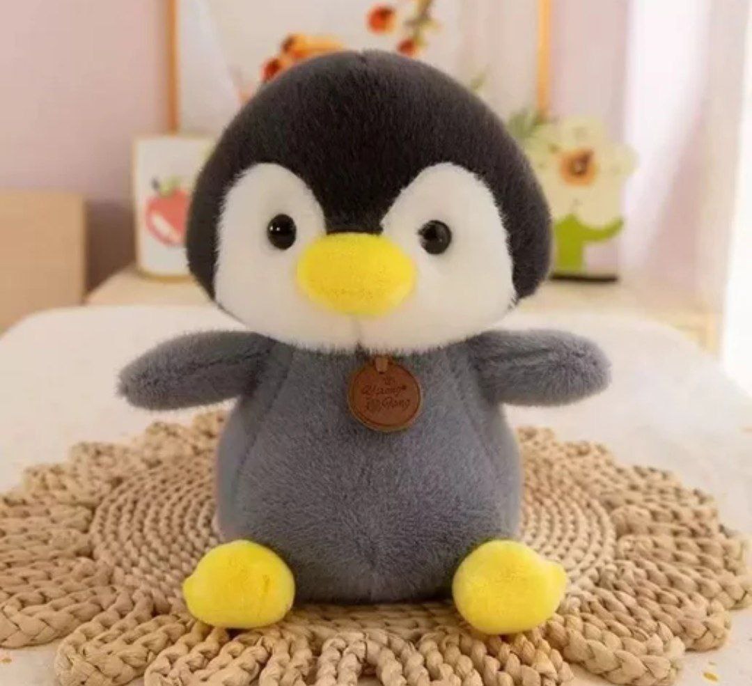 Мягкая игрушка пингвин, цвет серый, 23см