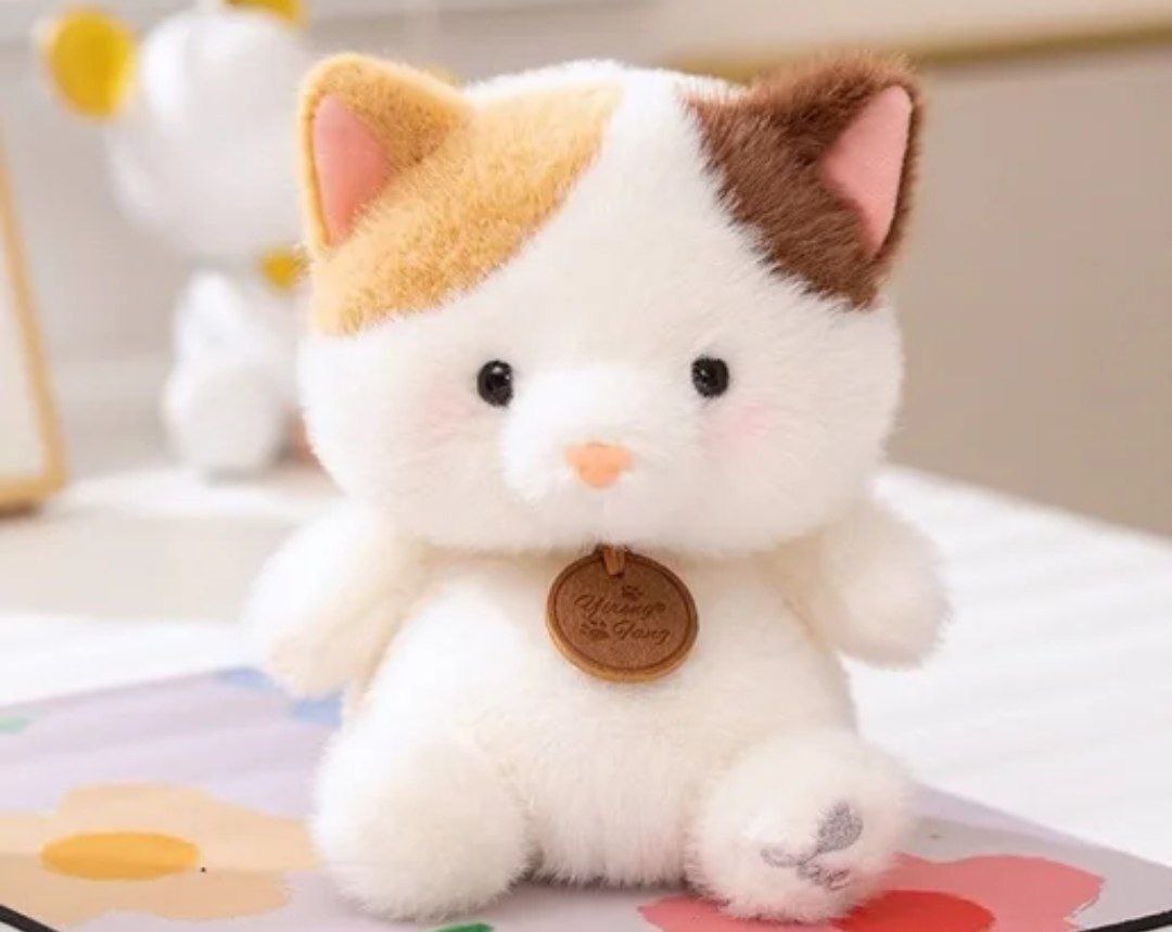 Мягкая игрушка кошечка, цвет белый, 23см