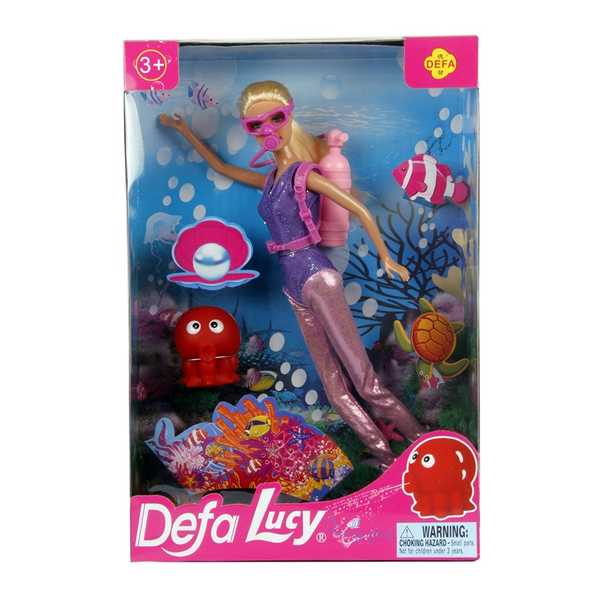 Кукла DEFA Lucy Морское приключение (27 см, животн., аксесс.)
