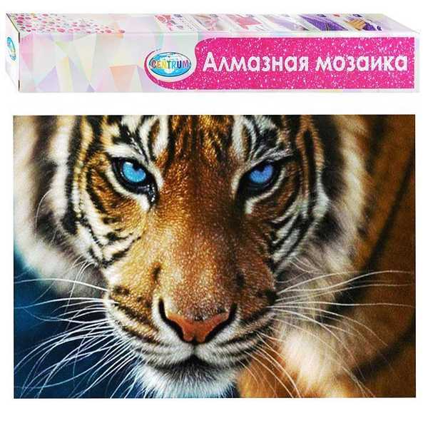 Набор ДТ Алмазная мозаика Тигр 40*50см частичная выкладка 87127 (Вид 1)
