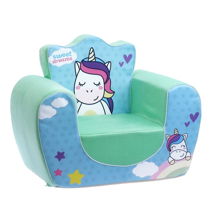 Мягкая игрушка кресло Единорог  цвет МИКС 4012411 (Вид 3)