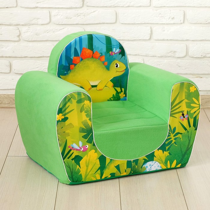 Мягкая игрушка-кресло Динозавры, цвет зелёный 4413162