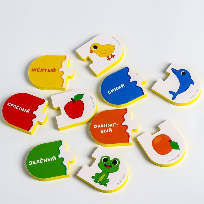 Мягкий пазл для малышей «Учим цвета», 5 пазлов, в кор., Крошка Я 5302602 (Вид 2)