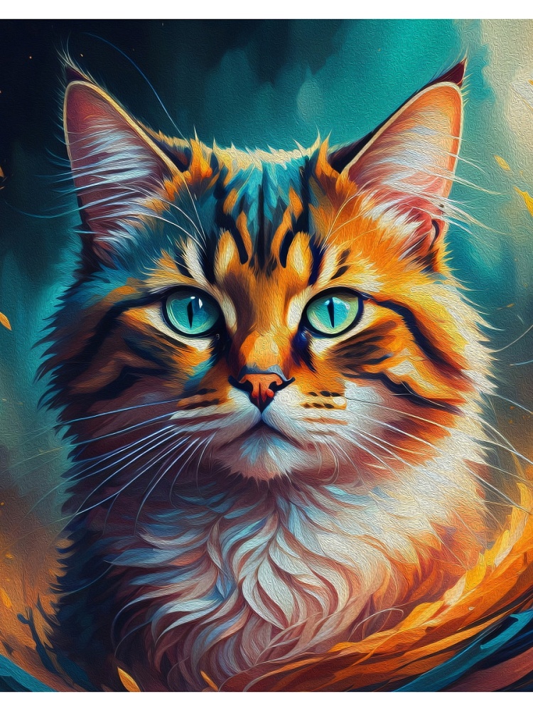 Холст с красками 40х50 см по номер. Пушистое очарование (Арт. 112399) Джаззл