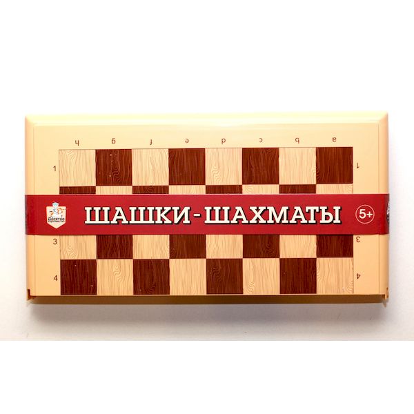 Игра настольная Шашки-Шахматы (бол, беж) арт.03889