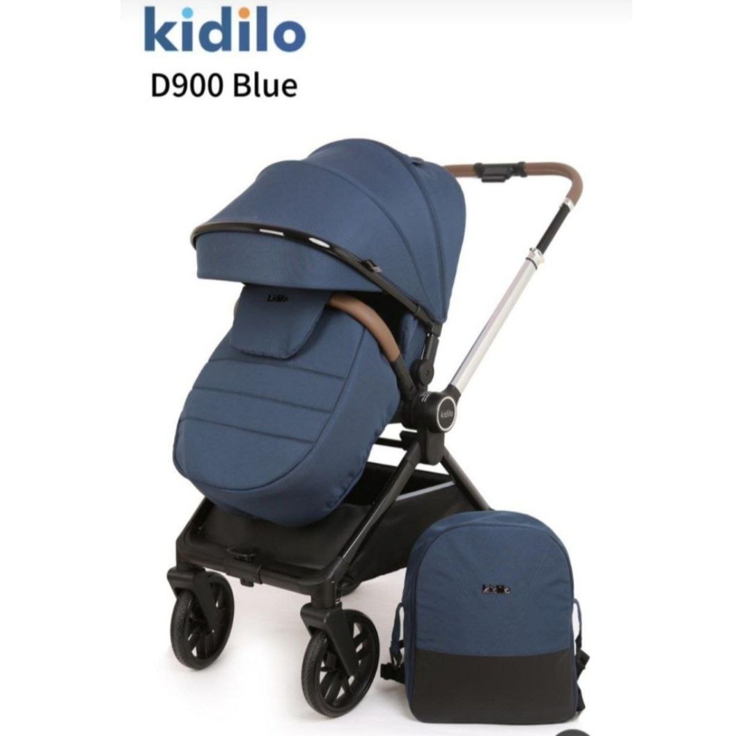 Коляска детская ,цвет синий арт.D900 Kidilo