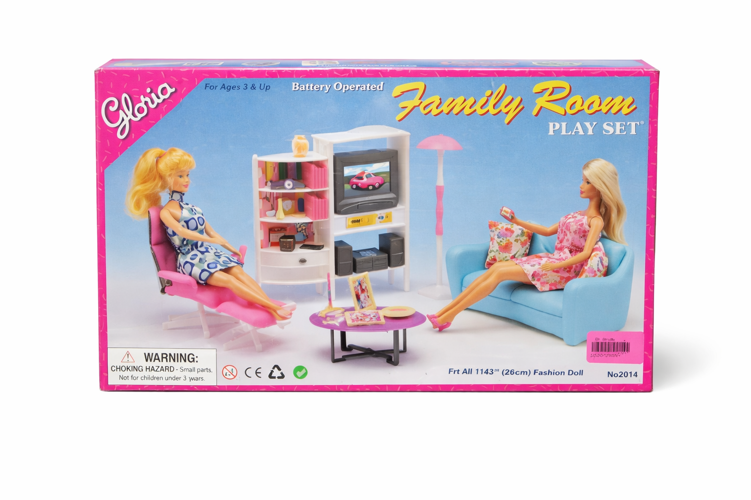 Игровой набор мебели (38,5х20,5х6) Гостиная с телевизором (кукла не вх. в компл.) (Арт. 305811)