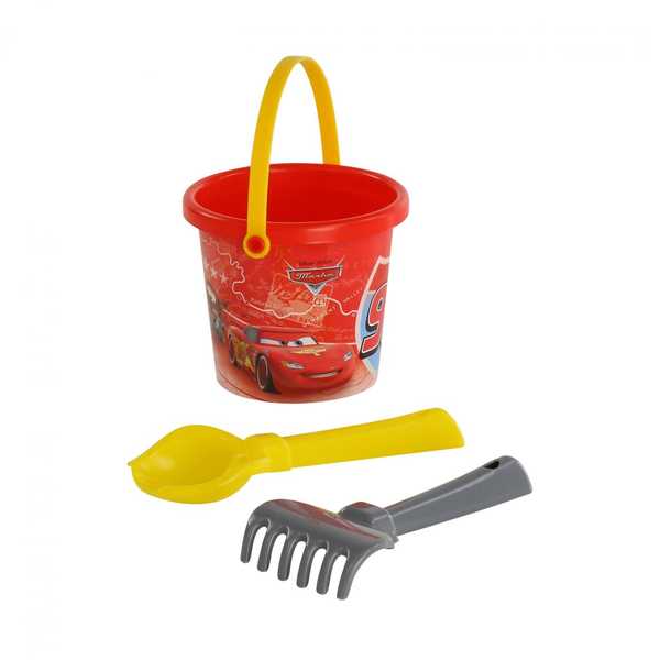 Арт. 66350. Набор Disney/Pixar «Тачки» №1: ведро малое с наклейкой, совок №2, грабельки №2, шт