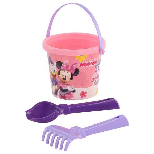 Арт. 66558. Набор Disney «Минни» №1: ведро малое с наклейкой, совок №2, грабельки №2
