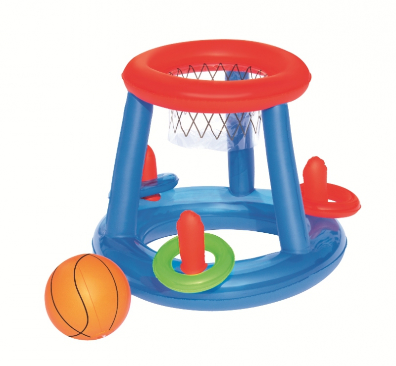 Баскетбольный набор для игр на воде (корзина,мяч,3кольца), от 3+ (52190)  (Вид 1)