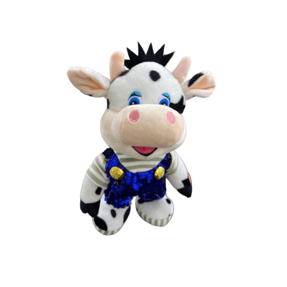 Мягкая игрушка Корова в костюме с пайетками