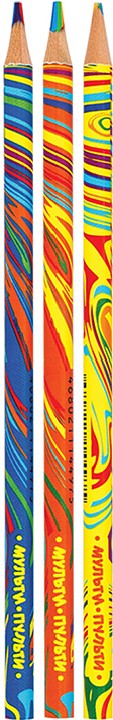 Карандаш с многоцветным грифелем Мульти-Пульти Енот и радуга, кругл., заточен., ассорти (Вид 1)