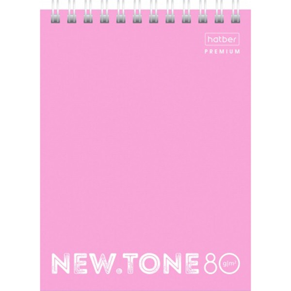 Блокнот 80л А6 клетка Premium NEWtone PASTEL ПИОН 80Б6лA1гр_05018 Hatber