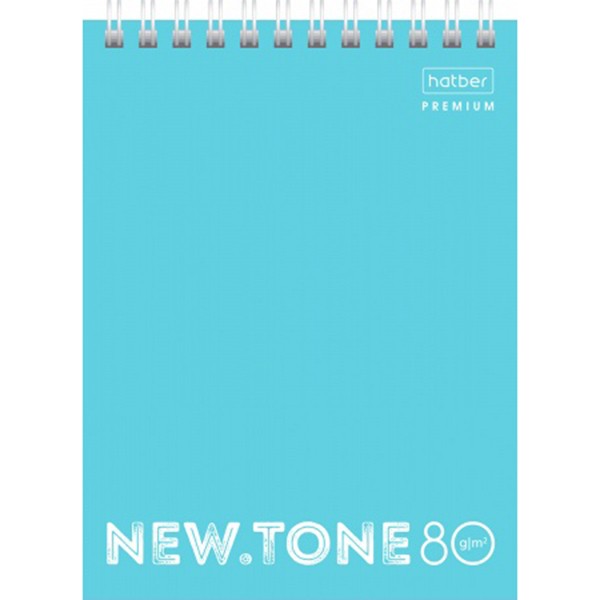 Блокнот 80л А6 клетка Premium NEWtone PASTEL Незабудка 80Б6лA1гр_05025 Hatber