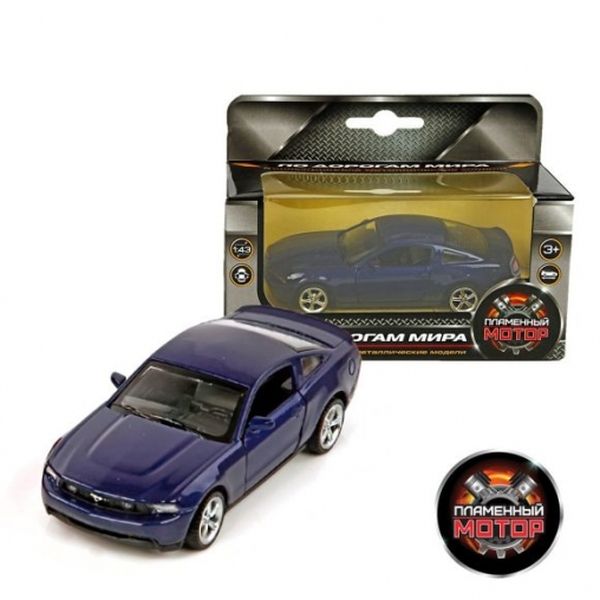 Машина мет. 1:43 Ford Mustang GT, откр.двери, цвета в ассорт., 12см
