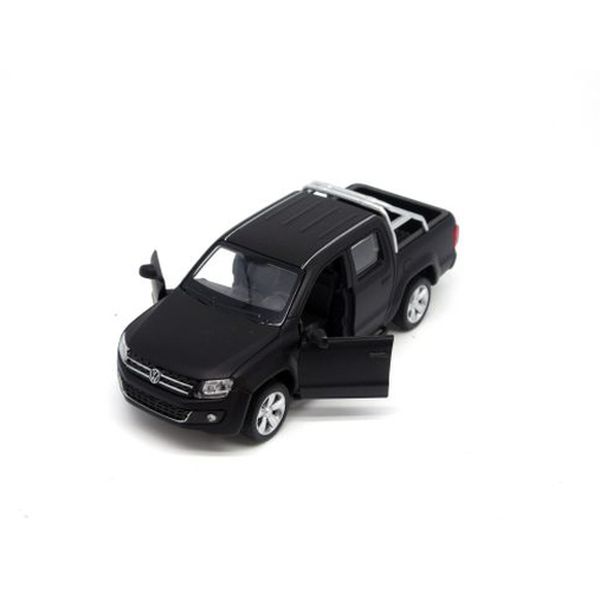 Машина мет. 1:46 Volkswagen Amarok, откр.двери, 12см, черный матовый